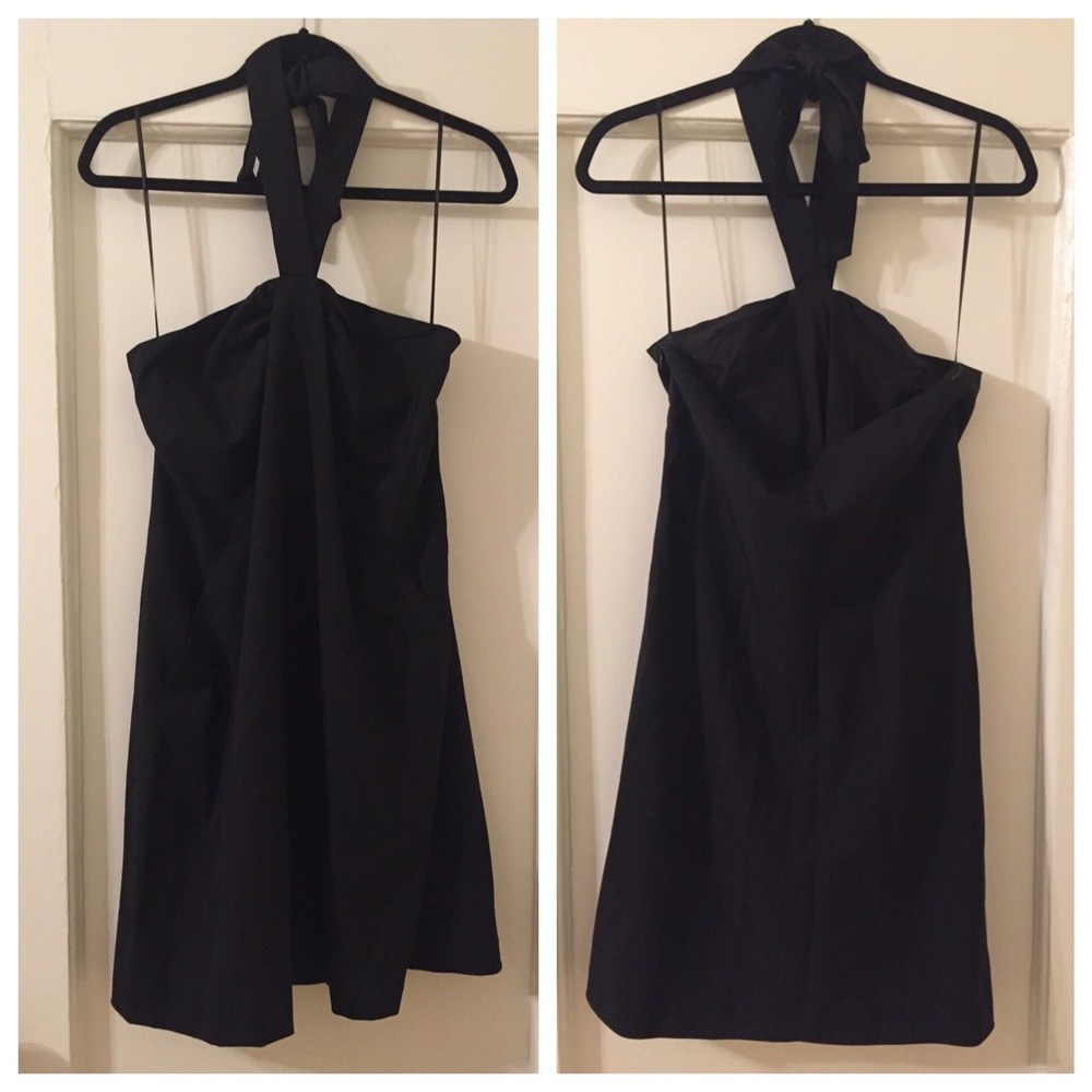 NWT $315 THEORY athalie wool halter dress